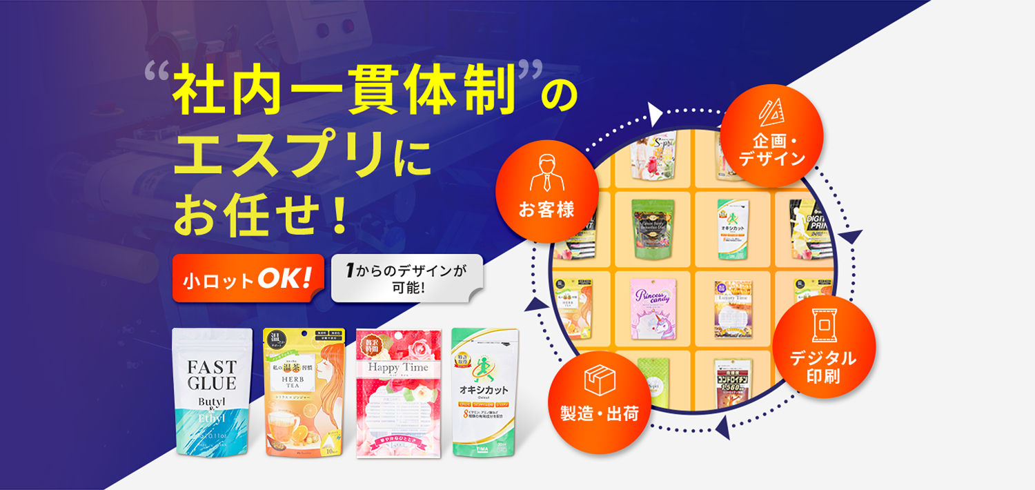 社内一貫体制 を強みとするエスプリにお任せ！